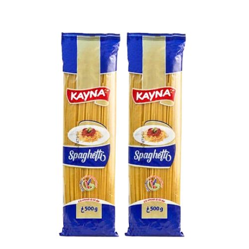 KAYNA Lot de 2 Paquets de Spaghetti 500G